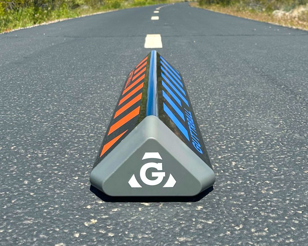 Guttrball set up down the middle of a road